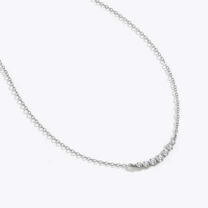 Collier Arc Étincelle argenté, arc de 7 zircons, Sway