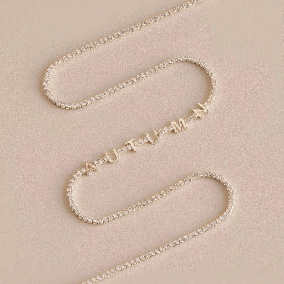 Collier prénom argenté AUTUMN