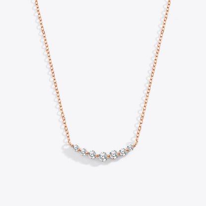 Collier Arc Étincelle or rose, vue de face, Sway