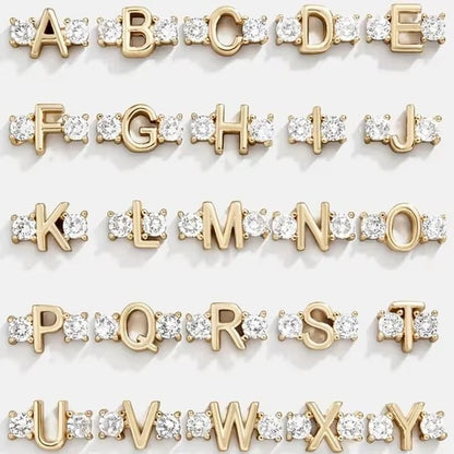 Lettres dorées serties de pierres, de A à Z