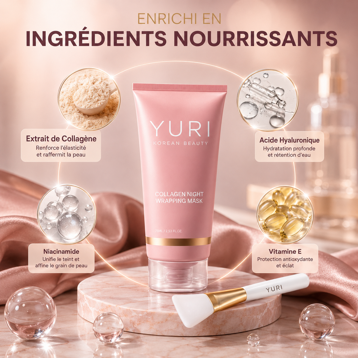 Masque de Nuit Collagène yuri — Effet Lifting Express