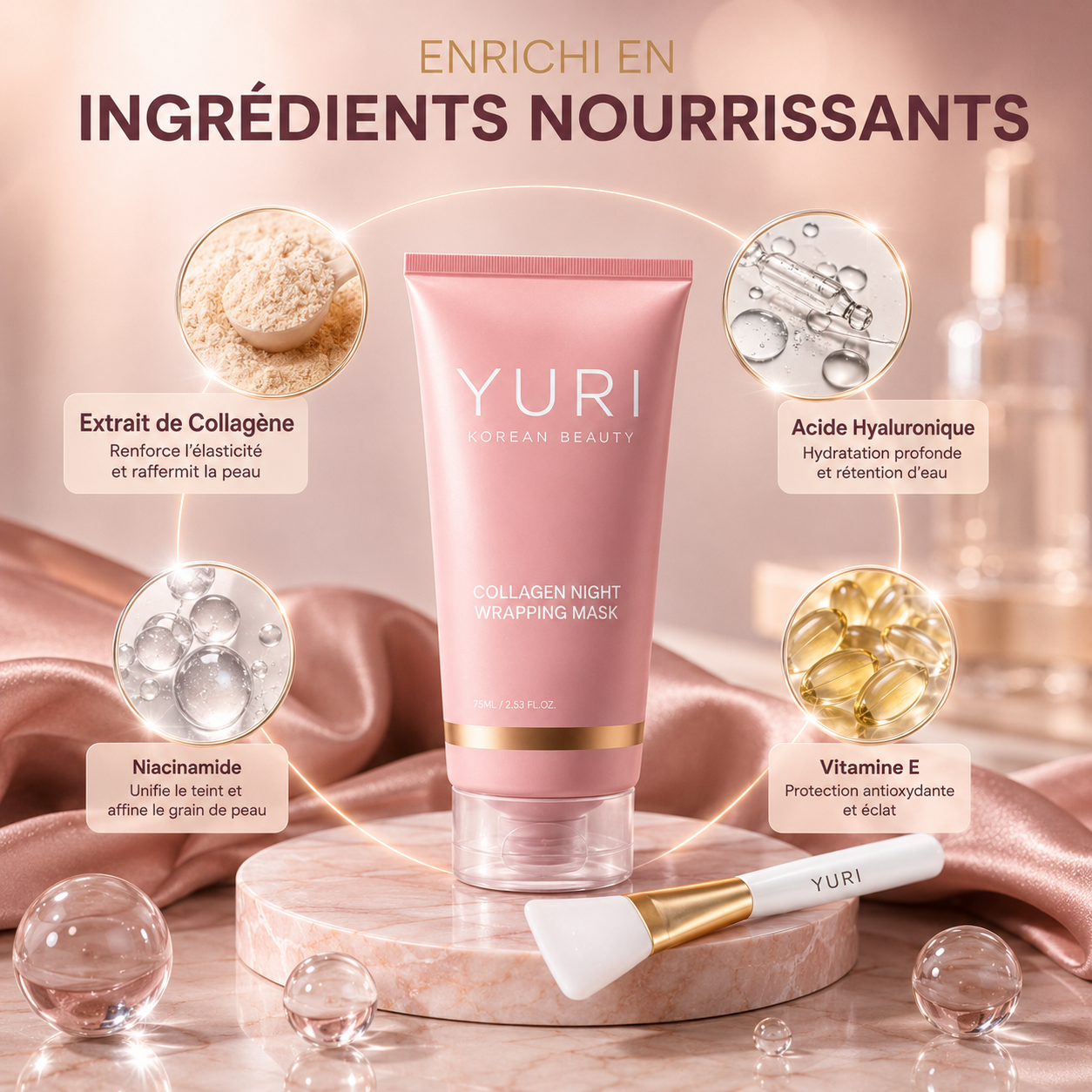 YURI – Masque de Nuit Collagène Peel-Off